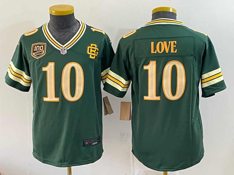 Youth Green Bay Packers #10 Love green Nike Game 2026 NFL Jersey 093001